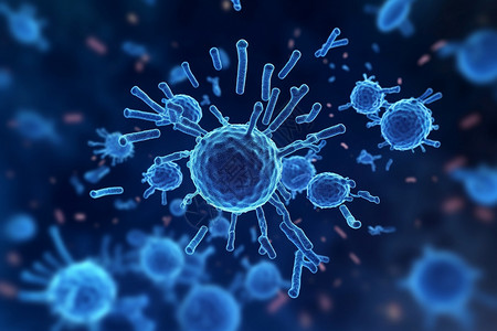 流感宣传流感细胞设计图片