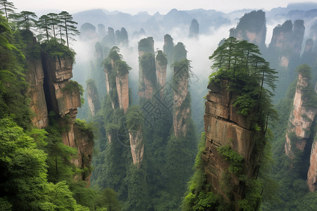 神秘的山峰图片