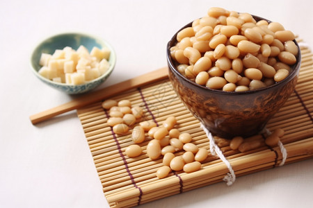 发酵的大豆食物高清图片