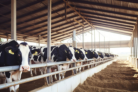 农场里的奶牛饲养高清图片素材