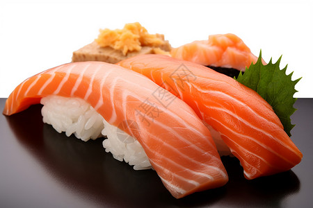 美味的鱼片寿司图片