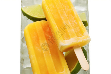 美味的芒果冰棒图片