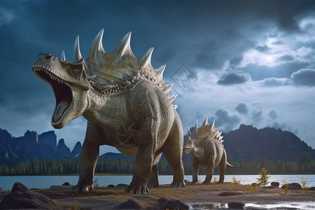 古生物学中的恐龙设计图片