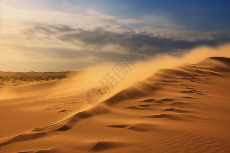 追波风太阳绵延数里的沙丘背景