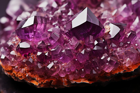 紫水晶美丽的矿石设计图片