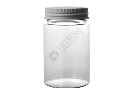 罐子包装样机透明空罐子样机背景
