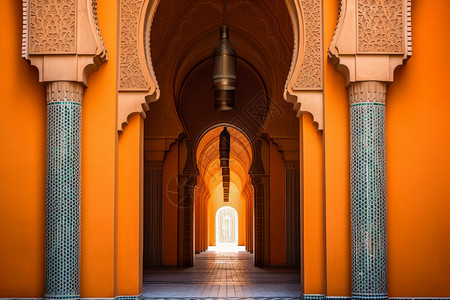 清真建筑摩洛哥城市建筑背景