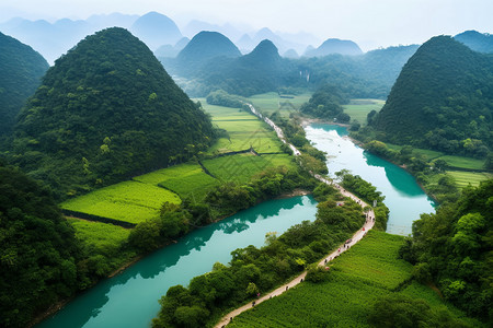 美丽的贵州万峰湖景点背景图片