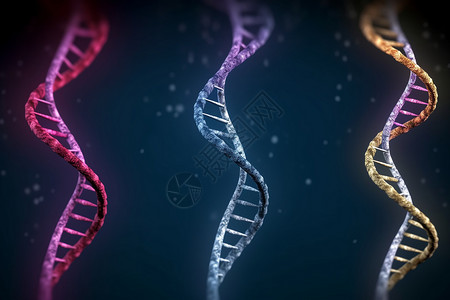 螺旋形生物DNA链概念图图片
