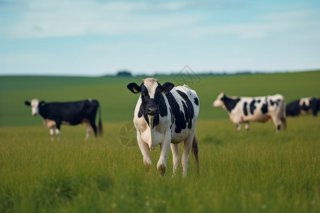 乡村田野上的牛群图片