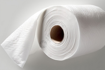 白色褶皱纸一卷卫生纸背景