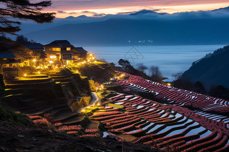 小田切让海边幽美的景区背景