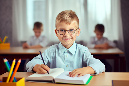 当代小学教室的学生高清图片