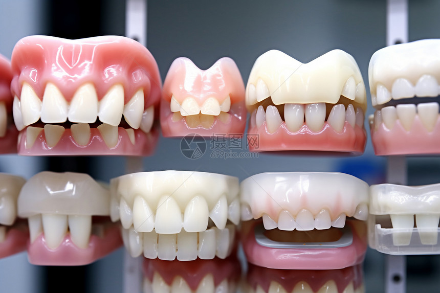 牙医桌面上的模型图片