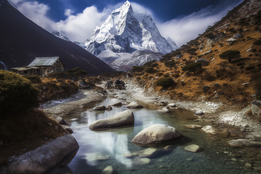 耸立的山峰图片