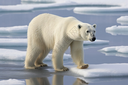 野外捕食的北极熊图片