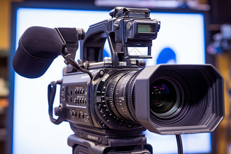 4K高清电视机专业的摄像设备背景