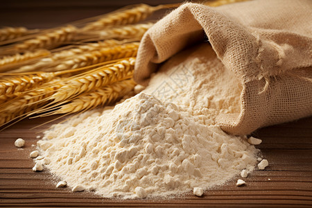 一袋粮食小麦淀粉背景