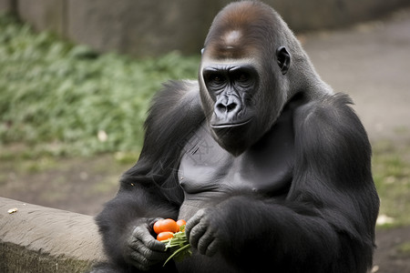 喂食的大猩猩图片