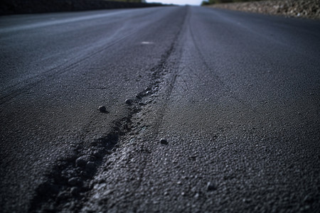 公路猫有裂痕的路面背景