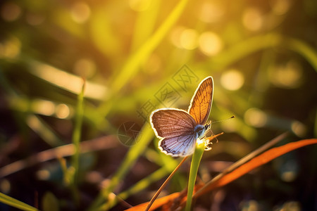 阳光照射下的蝴蝶背景图片