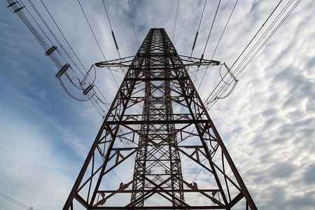高压电力塔电力传输线高清图片