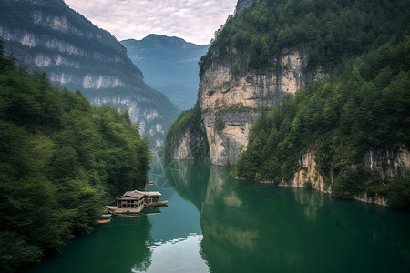 壮观美丽的峡谷风景山脉高清图片素材