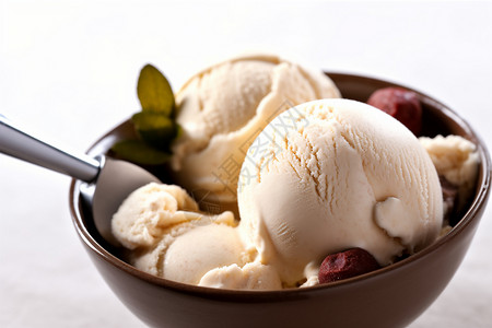美味的香草冰淇淋背景图片