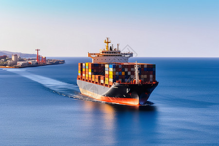 贸易全球货运船舶背景