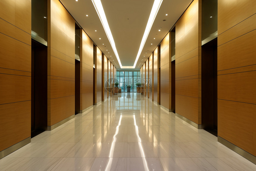 现代酒店大楼走廊图片