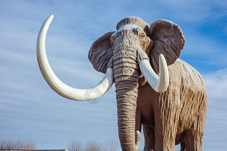 大象的雕塑石头高清图片素材
