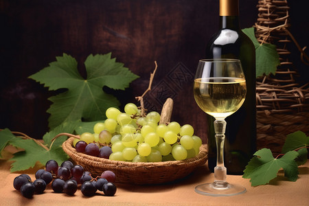 乡村酿制的白葡萄酒图片素材
