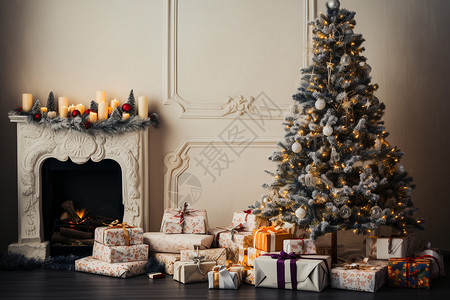 圣诞节的家居装饰背景图片
