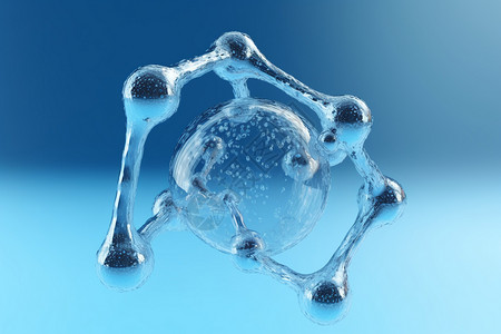 3D医学分子结构概念图背景图片