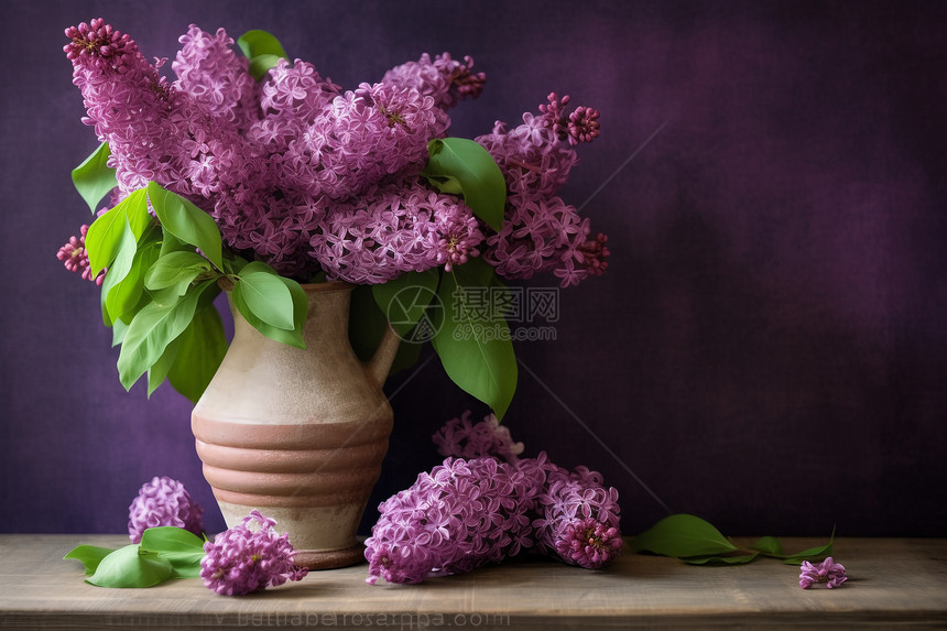 盛开的丁香花图片