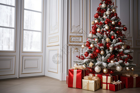 圣诞树和装饰高清图片