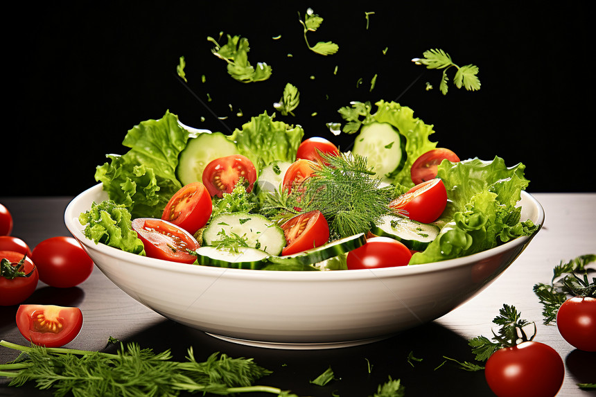 营养丰富的蔬菜沙拉图片