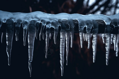 冬季美丽的冰凌图片