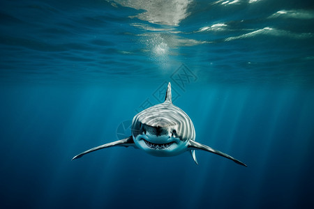 捕食的大白鲨图片