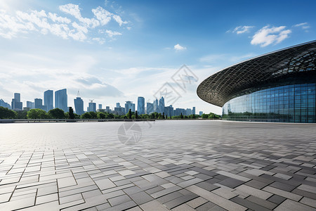 商务平台现代化城市建筑背景