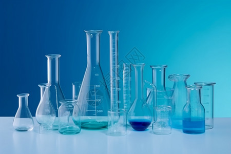 实验室的玻璃器皿背景图片