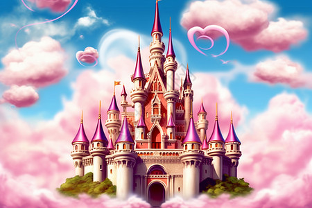 梦幻城堡艺术插图图片