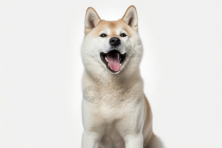 可爱的秋田犬背景图片