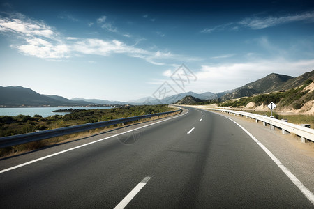 宽敞的柏油路背景