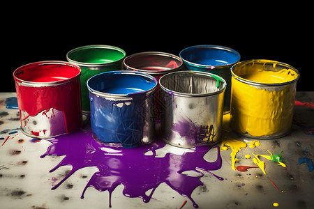 桶中的液体油漆图片