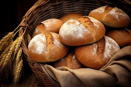 营养丰富的全麦面包背景图片