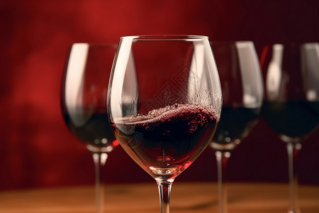 玻璃杯里的葡萄酒图片