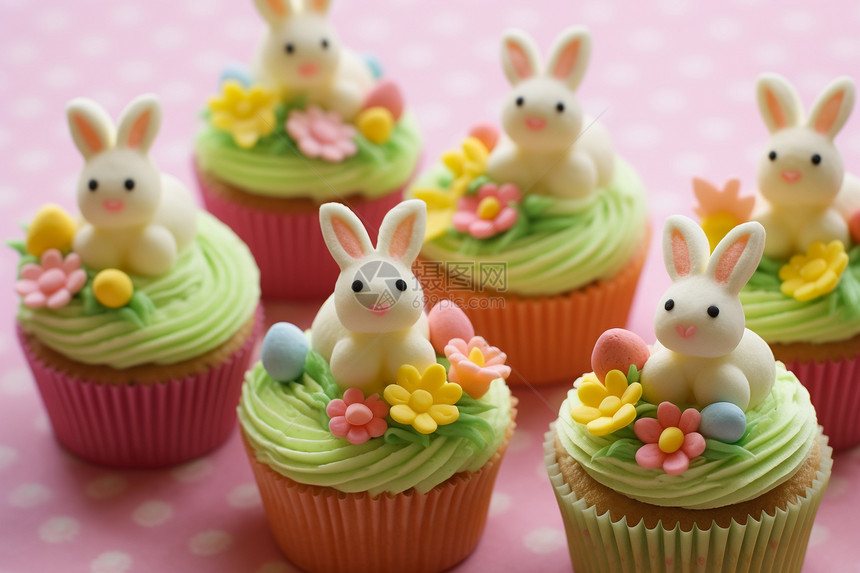 兔子和蛋糕图片