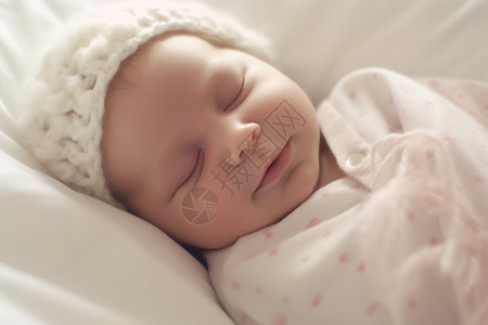 熟睡的新生儿高清图片