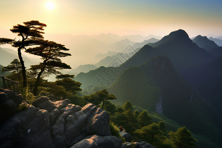 山峰美丽的景色图片